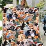 Puppy Blanket, Gifts For Dog Lover, Birthday Gift Idea 3 Fleece Blanket - Spreadstores