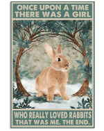 Rabbit Canvas Rabbit Wall Art Once Upon A Time There Was A Girl Who Really Loves Rabbits Canvas - Spreadstores