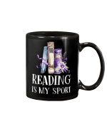 Reading Is My Sport Black Mug - Spreadstores