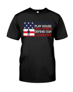 Veteran Shirt, Female Veteran, Play House Real Women Defend Our Country Unisex T-Shirt KM0106 - Spreadstores
