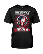 Veteran Shirt, Gifts For Veteran, Never Underestimate A Grandpa Who Has A DD214 T-Shirt KM2905 - Spreadstores