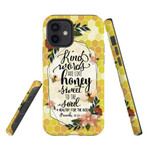 Kind words are like honey Proverbs 16:24 Bible verse phone case