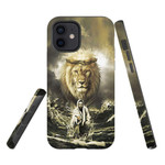 Jesus reaching in the water, Jesus lion Christian phone case