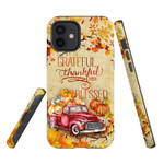 Thankful grateful blessed happy thanksgiving phone case