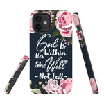 God is within her she will not fall Psalm 46:5 bible verse phone case