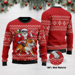 Santa Riding English Bulldog Funny Ugly Christmas Sweater Adult For Men & Women