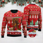 Bigfoot Pug Merry Christmas Funny Ugly Christmas Sweater Adult For Men & Women