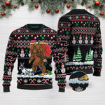 Bigfoot French Bulldog Merry Christmas Funny Ugly Christmas Sweater Adult For Men & Women