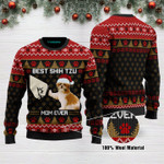 Best Shih Tzu Mom Ever Funny Ugly Christmas Sweater Adult For Men & Women