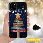 Joy love peace believe Christmas personalized name phone case - tough case