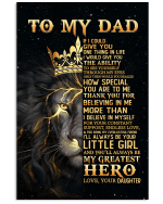 Personalized Lion King Dad Wall Art Canvas, Best Gift For Father's Day, To My Dad If I Could Give You Canvas - Spreadstores