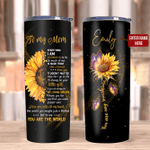 Personalized Tumbler, Mother's Day Gifts For Mom, Gifts From Daughter, Everything I Am Sunflower Butterfly Tumbler - Spreadstores