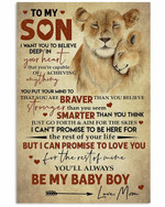 Personalized Son Canvas, Gift For Son, To My Son I Want You To Believe Deep In Your Heart Lion Canvas - Spreadstores