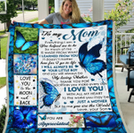 Personalized To My Mom Everything I Am You Helped Me To Be So Much Of Me Fleece Blanket - Spreadstores