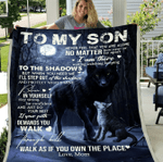 Personalized To My Son Never Feel That You Are Alone No Matter How Near Or Far Apart I Am There Fleece Blanket - Spreadstores