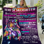 Personalized To My Daughter Blanket - Never Feel That You Are Alone, No Matter How Near Or Far Apart Blanket - Spreadstores