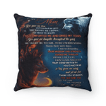 Personalized Mother Pillow, Mother's Day Gift Ideas, To My Mom You Gave Me Love Wolf And Moon Pillow, Gift For Mom - Spreadstores