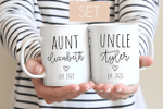 Personalized Mug, Aunt And Uncle Mugs Set, Aunt And Uncle Gift, Aunt And Uncle Pregnancy Announcement Mug - Spreadstores