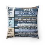 Personalized Pillow To My Wife Never Forget That I Love You, I Wish I Could Turn Back The Clock, Gift For Wife Pillow - Spreadstores
