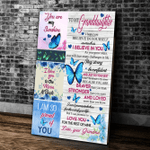 Personalized To My Granddaughter, I Hope You Believe In Yourself As Much As I Believe In You Butterfly Canvas - Spreadstores