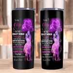 Personalized Tumbler To My Wife In This Crazy World I'm So Glad, Gift for Husband Wife, Wedding Skinny Tumbler - Spreadstores