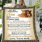 Personalized To My Amazing Son Never Forget How Much I Love You, Love Your Mom Sherpa Blanket - Spreadstores