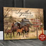 Personalized Family Name And Date Horse Canvas, And So Together Horse Canvas - Spreadstores