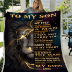 Personalized Lion Son Blanket, To My Son I Close My Eyes For But A Moment And Suddenly Fleece Blanket - Spreadstores