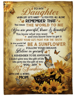 Personalized Daughter Blanket, To My Daughter When Life Gets Hard Flowers Sherpa Blanket, Gift For Daughter - Spreadstores