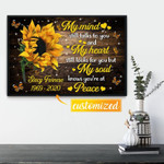 Personalized Canvas, Customized Canvas, Wall Art Decor Canvas, My Mind Still Talks To You Sunflower Canvas - Spreadstores