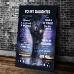 Personalized Daughter Canvas, To My Daughter I Closed My Eyes For But A Moment Wolf Canvas, Gift For Daughter - Spreadstores