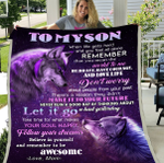 Personalized Blanket To My Son When Life Gets Hard And You Feel All Alone Remember, Gift For Son Mom, Birthday Fleece Blanket - Spreadstores