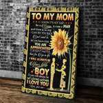 Personalized Canvas To My Mom I Know It's Not Easy For A Woman Sunflowers, Gift For Mom Mother Canvas - Spreadstores