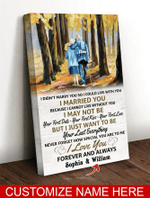 Personalized Canvas, Custom Name Canvas, Gift For Her, I Didn't Marry You So I Could Live With You Canvas - Spreadstores