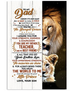 Personalized Dad Canvas, Father's Day Gift Ideas, To My Dad I Know It's Not Easy Lion Canvas, Gift For Dad From Son - Spreadstores