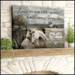 Personalized Canvas, Horse Canvas, Loved You Then Love You Still Always Canvas, Custom Name And Date Canvas - Spreadstores