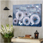 Dandelion and Butterflies Canvas Your wings were ready but my heart was not Wall Art Decor