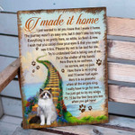 Custom Pet Memorial Personalized Cat Memorial Gift Sympathy Wall Art I Made It Home - Personalized Sympathy Gifts - Spreadstore