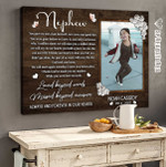 personalized memorial gifts for loss of Nephew Gift, Nephew Remembrance Canvas, Nephew Memorial Sympathy Bereavement Gift