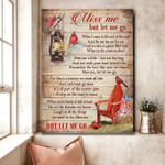 Cardinal Memorial Gifts | Memorial Canvas - Miss Me But Let Me Go - Personalized Sympathy Gifts - Spreadstore