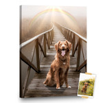Rainbow Bridge Pet Memorial Gift, Pet Loss Personalized Gift, Dog Memorial Canvas - Personalized Sympathy Gifts - Spreadstore