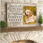 Custom Canvas Prints Personalized Memorial Pet Photo You left your paw prints Ohcanvas - Personalized Dog Sympathy - Spreadstores