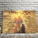 Lion Of Judah- A Pray For My Son Canvas, Christian Canvas, Gift For Son, Easter Day Wall Art - Spreadstores