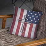 Awesome American Flag Cross Christian pillow - Christian pillow, Jesus pillow, Bible Pillow - Spreadstore