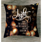 John 1:5 The light shines in the darkness Bible verse pillow - Christian pillow, Jesus pillow, Bible Pillow - Spreadstore