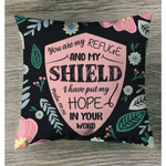 You are my refuge and my shield Psalm 119:114 Bible verse pillow - Christian pillow, Jesus pillow, Bible Pillow - Spreadstore