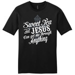 Sweet tea and Jesus can get me through anything mens Christian t-shirt - Gossvibes
