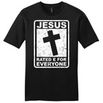 Jesus rated E for everyone mens Christian t-shirt - Gossvibes
