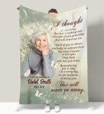 Personalized Memorial Blanket, Remembrance Blanket, I Thought Of You Today - Personalized Sympathy Gifts - Spreadstore