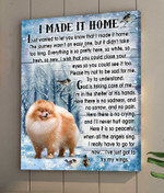 Pomeranian Wall Art, Dog Sympathy Gift, I Made It Home Memorial Canvas - Sympathy Gifts - Spreadstore